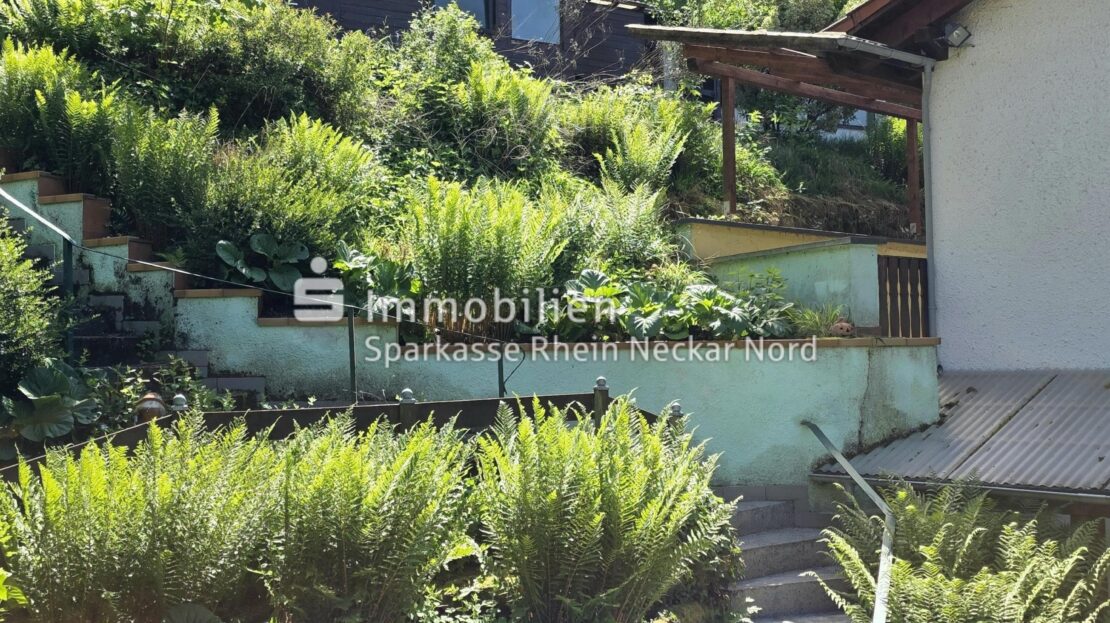 Balkonaussicht auf Garten