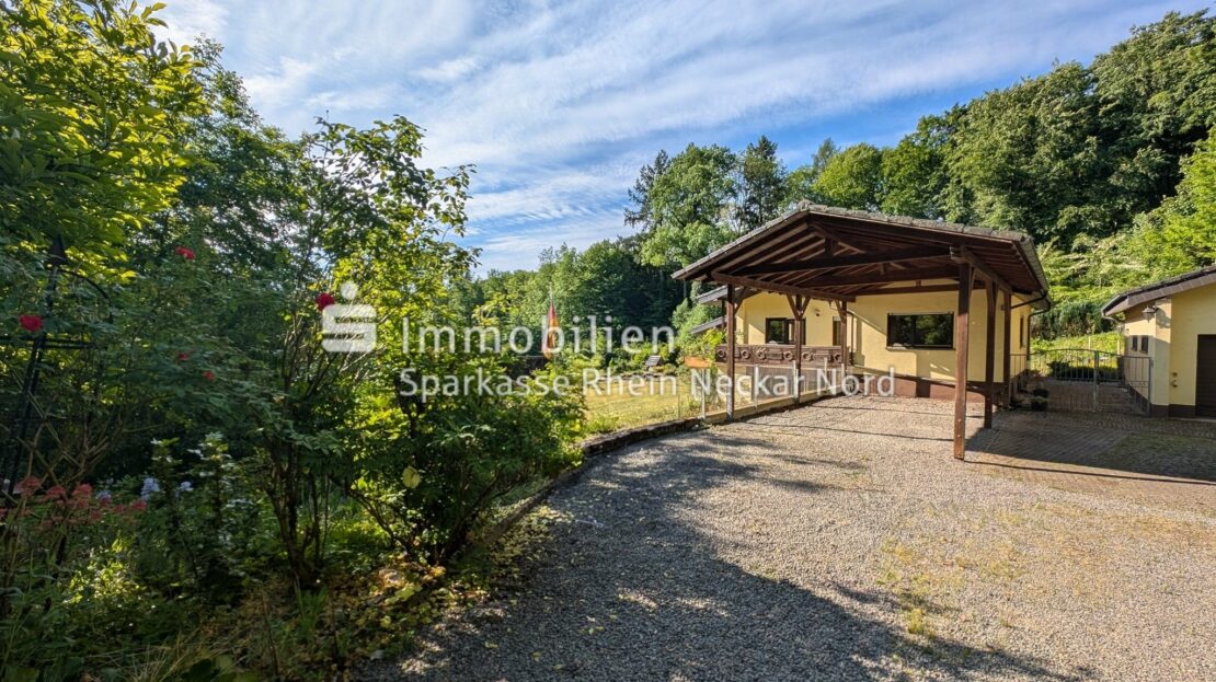 Großer Carport vor dem Haus
