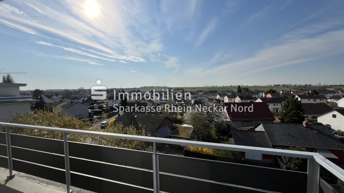 Blick vom Balkon über Worms Pfeddersheim