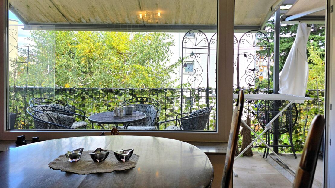 Aussicht auf dem Balkon