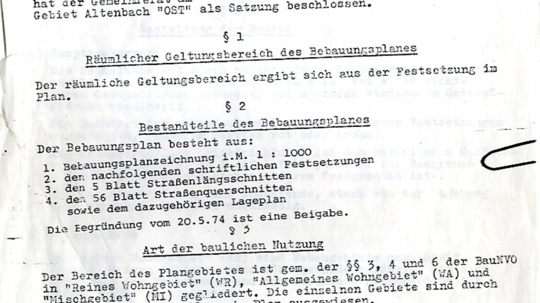 Satzung über B-Plan