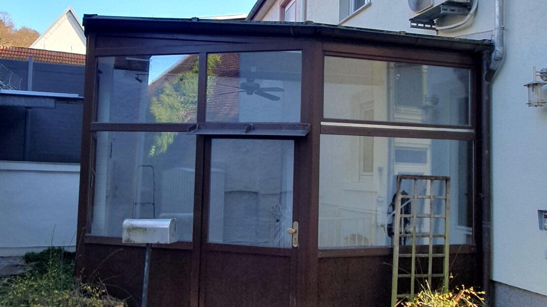 Ansicht auf Wintergarten