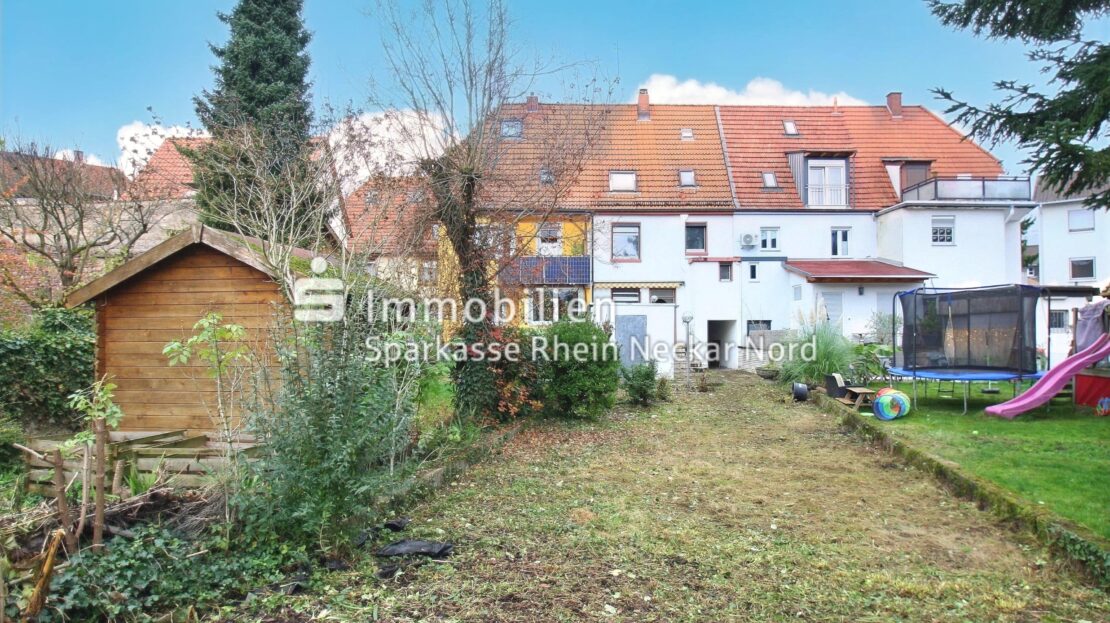 Blick auf Häuserreihe