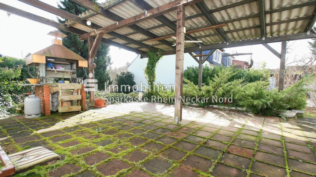 Blick auf den Außengrill